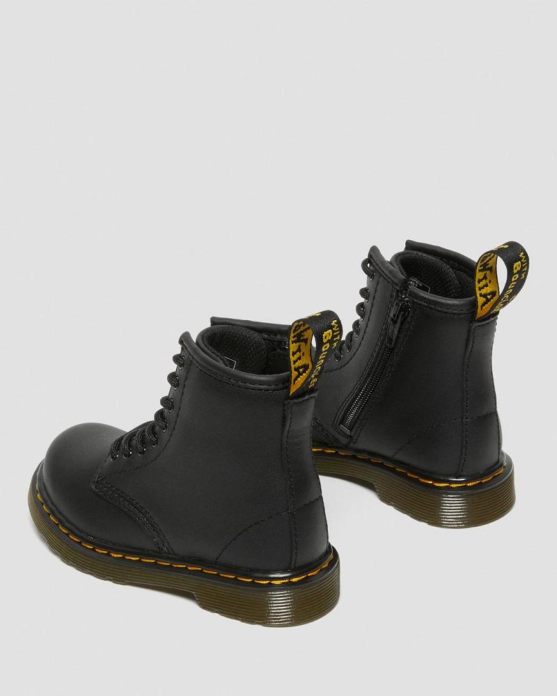 Dr Martens Toddler 1460 Softy T Leren Veterlaarzen Kinderen Zwart | NL 11WNB